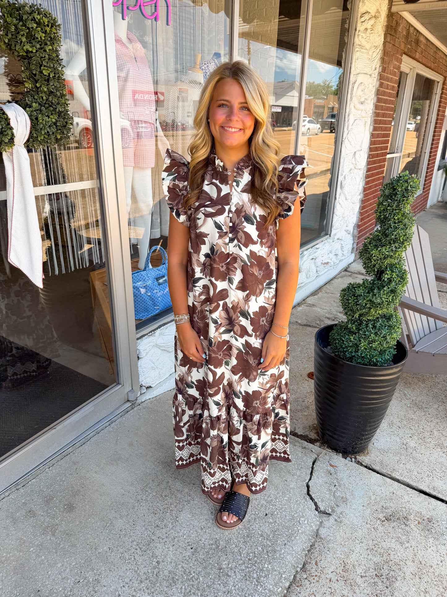 Hazel Bloom Midi Dress
