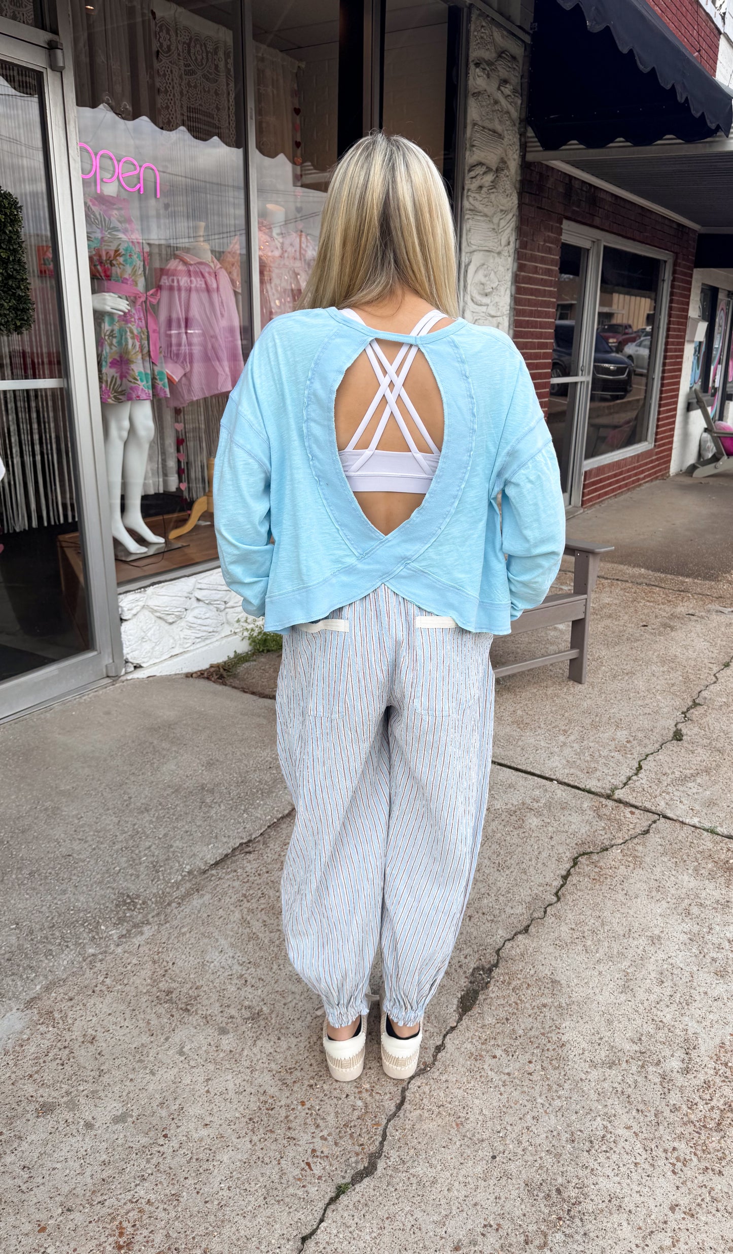 Cross Back Long Sleeve (multiple colors)