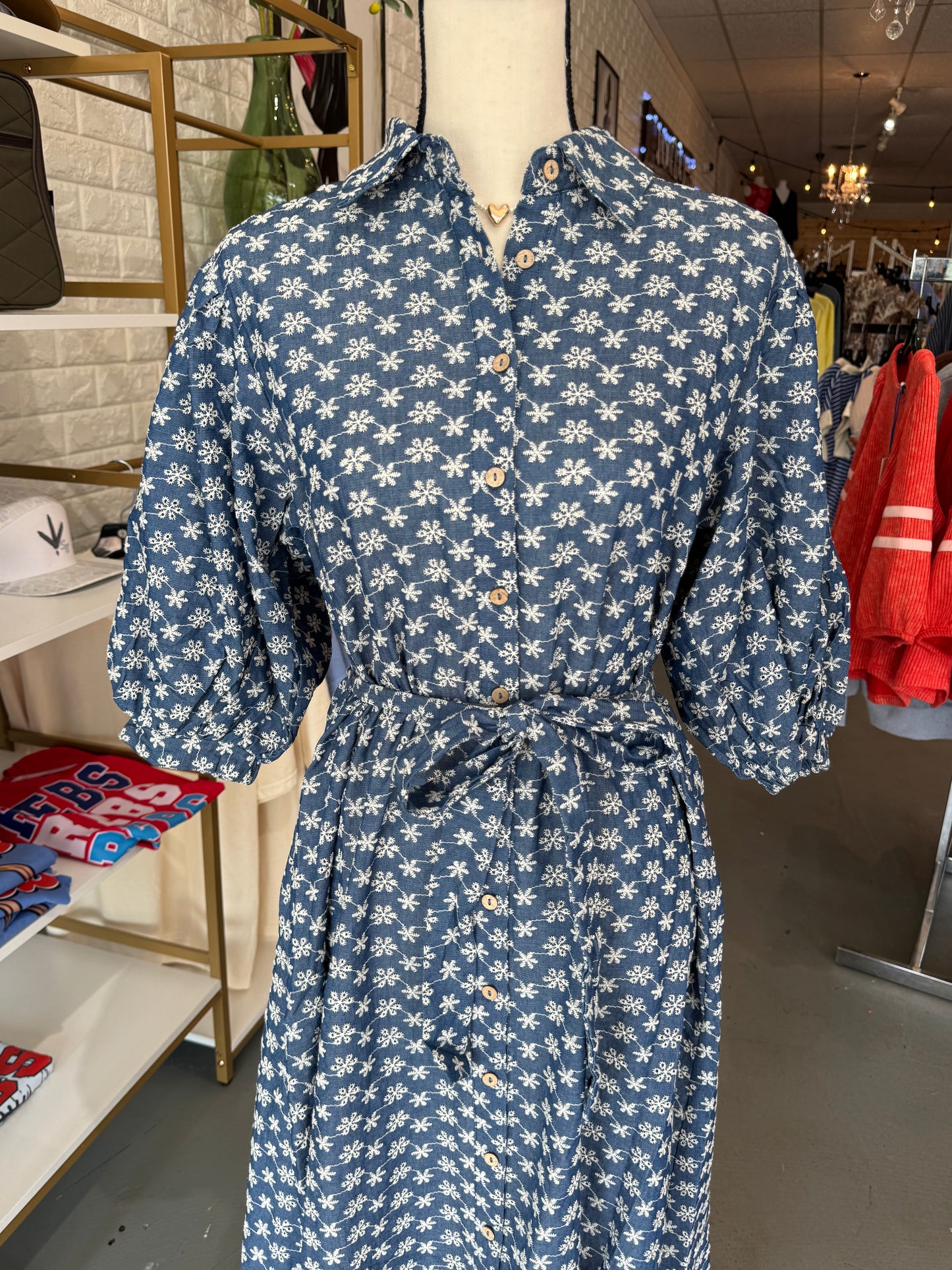 Floral Embroidery Dress