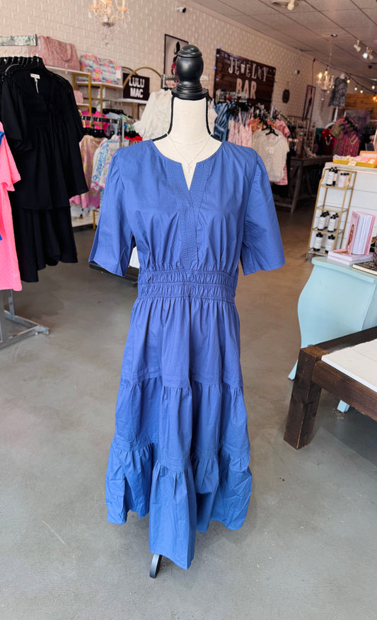 Navy Maxi Dress-Plus