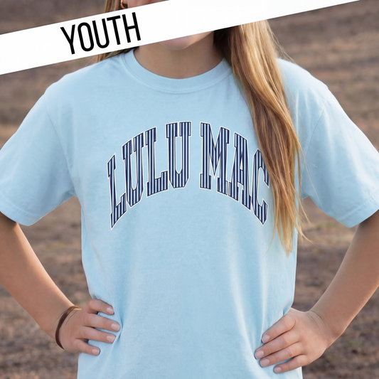 Stripe Chambray Youth Lulu Mac Tee