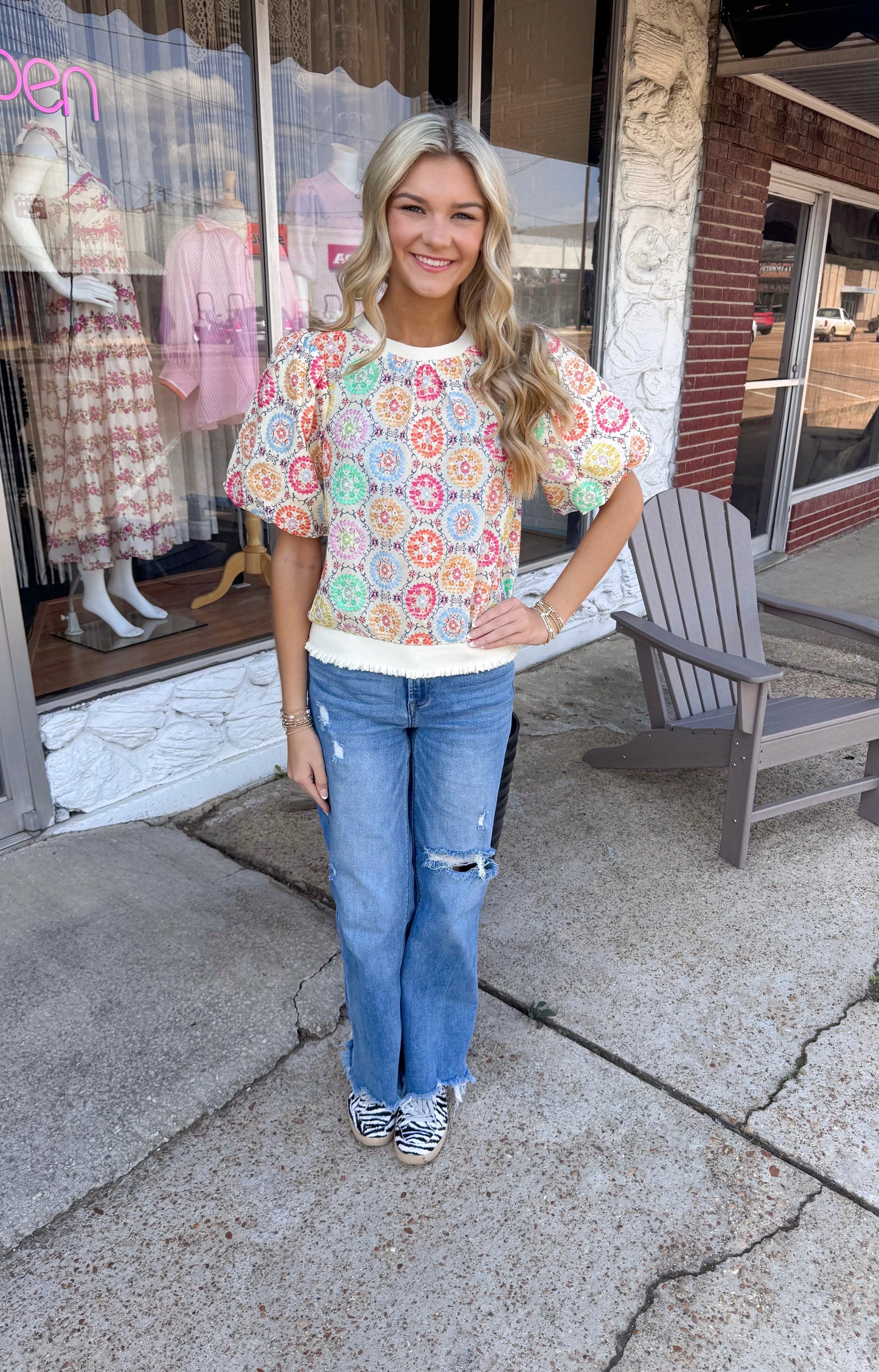 Floral Embroidered Top