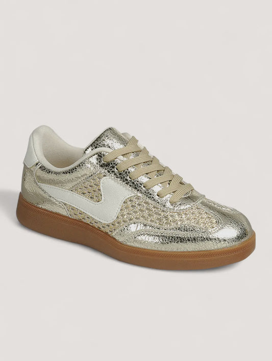 Gold Swoosh Sneakers