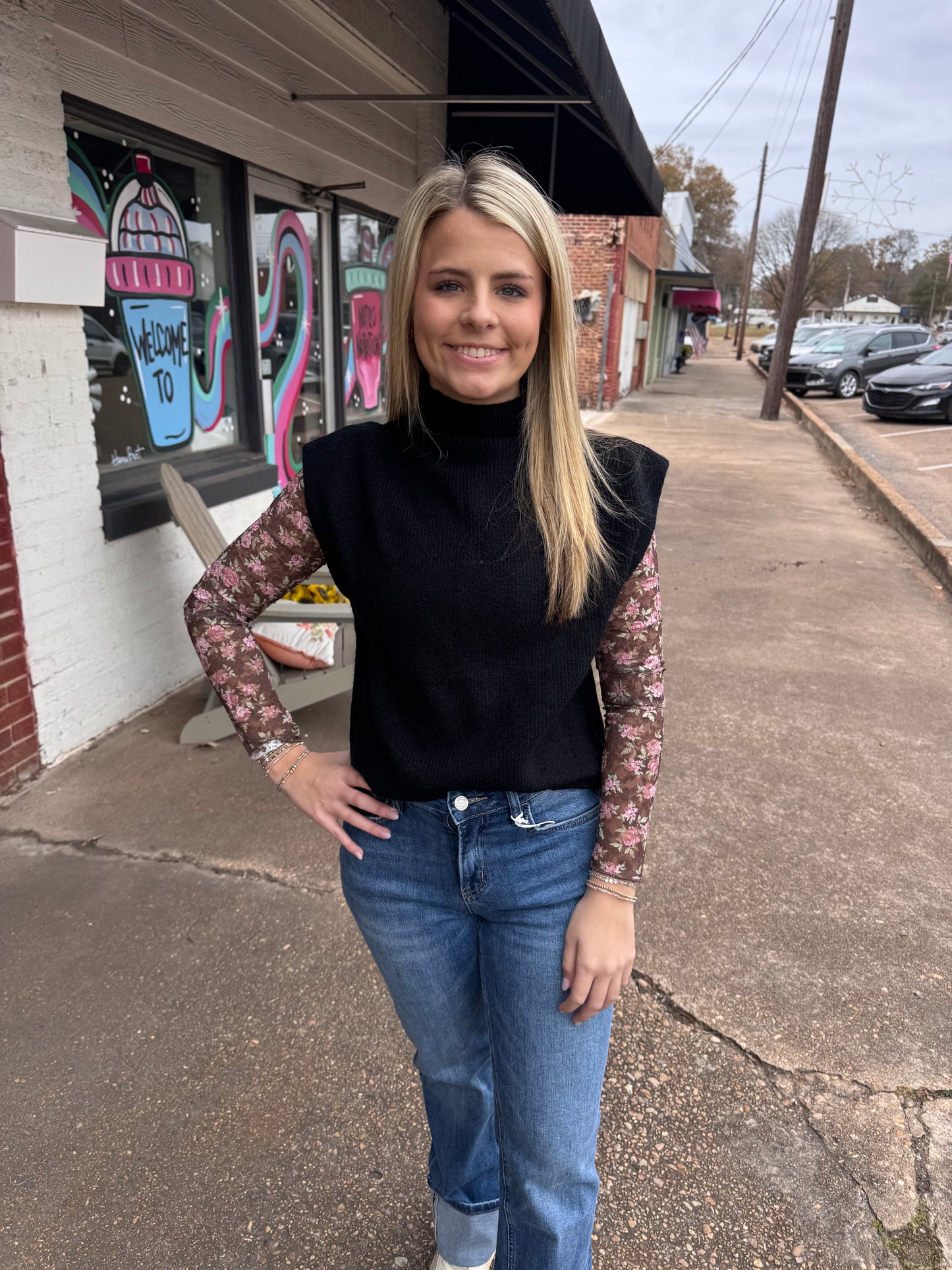 Lace Knit Top (Multiple Colors)