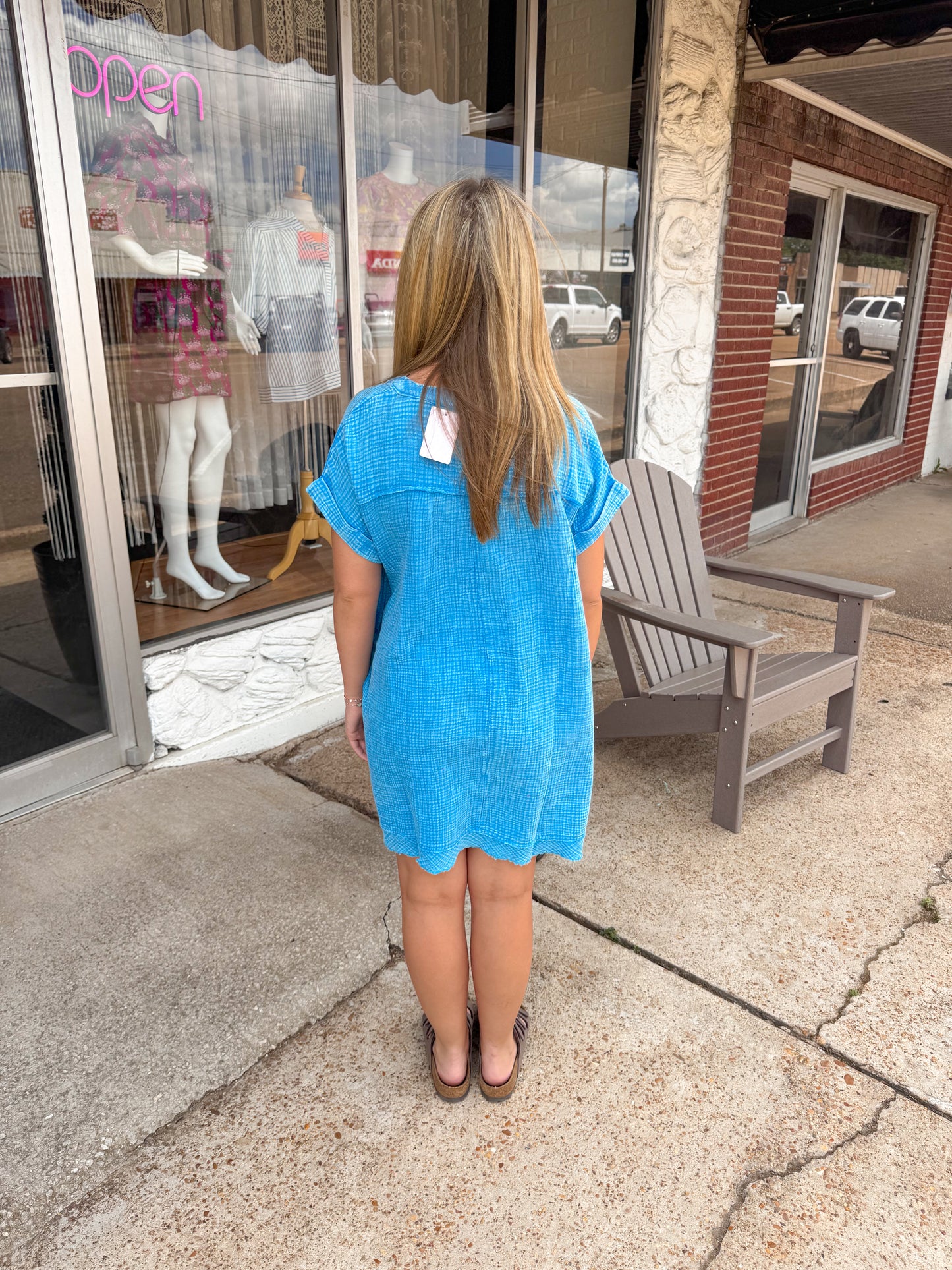 Blue Skies Gauze Dress