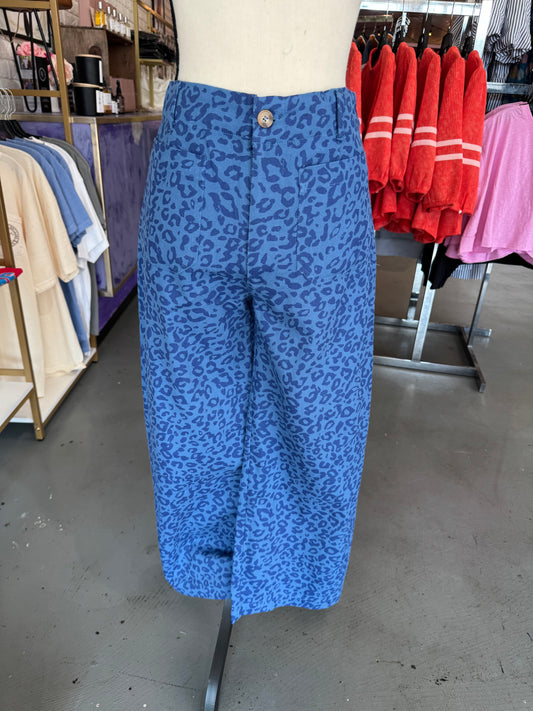 Blue Leopard Pants