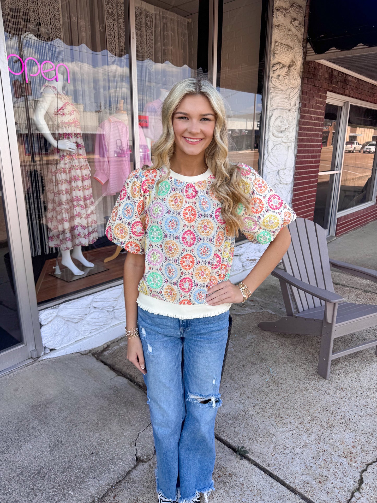 Floral Embroidered Top