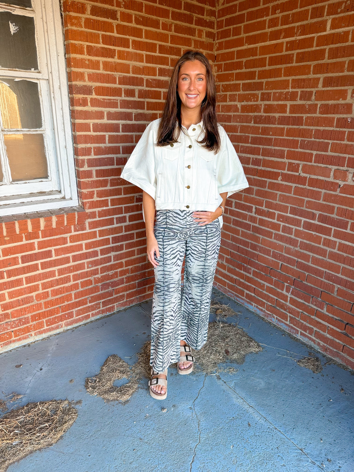 Zebra Denim Pants