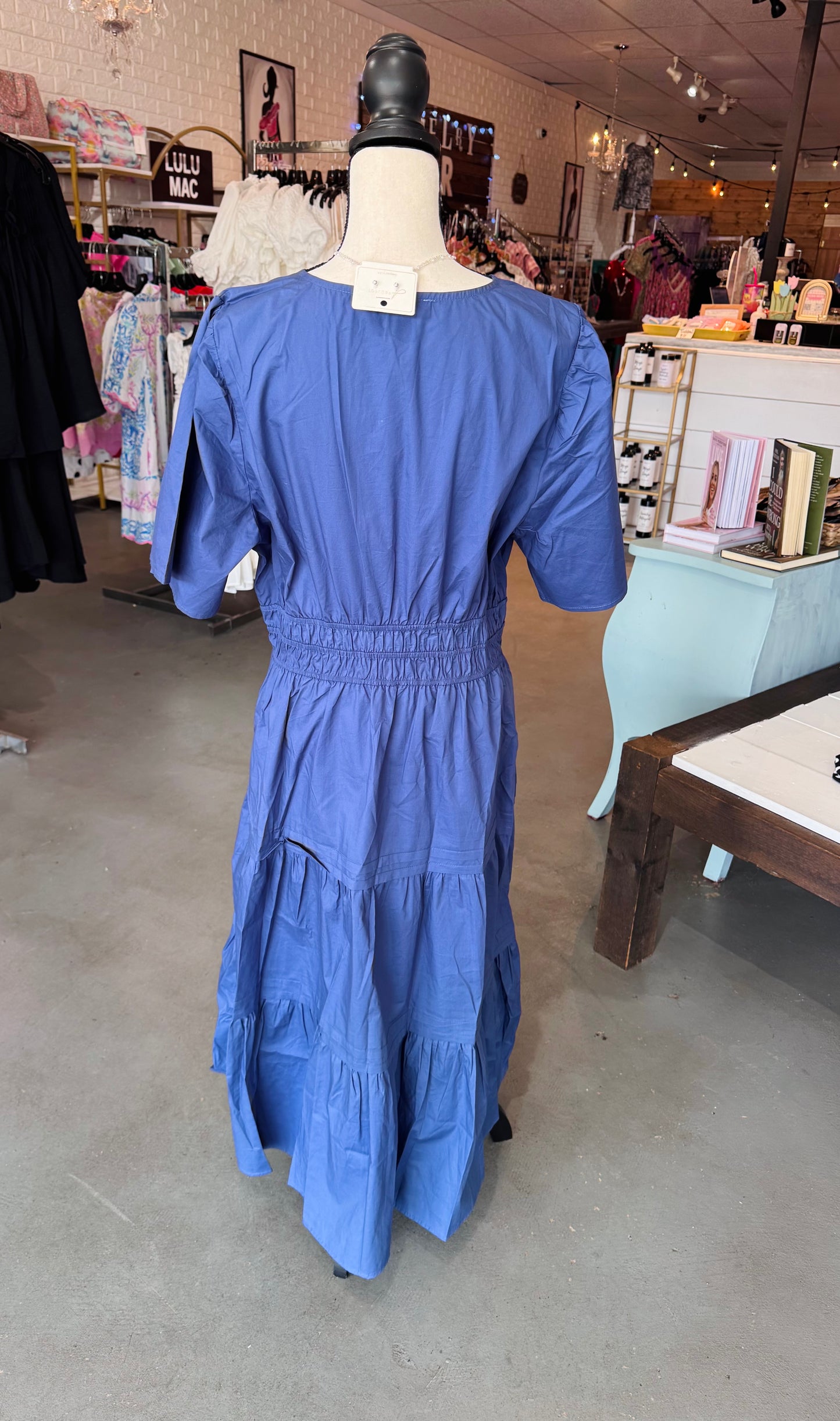 Navy Maxi Dress-Plus