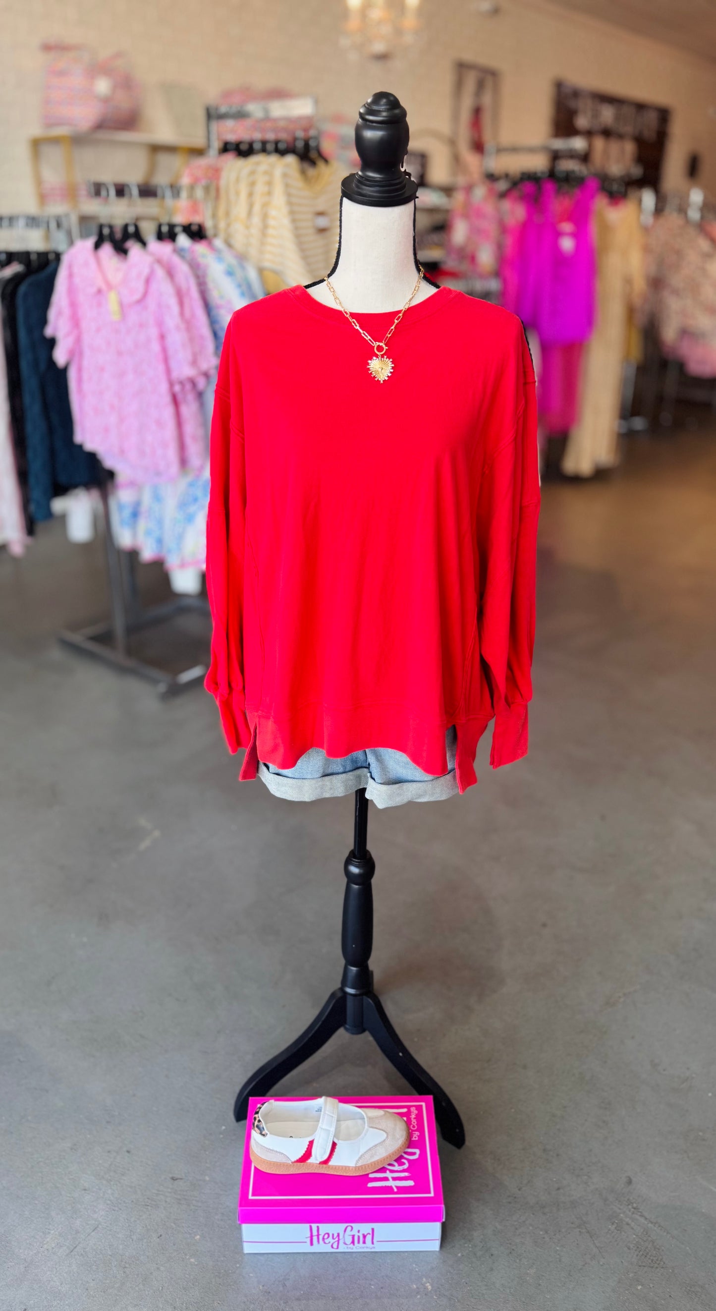 Red Hot Relaxed Top