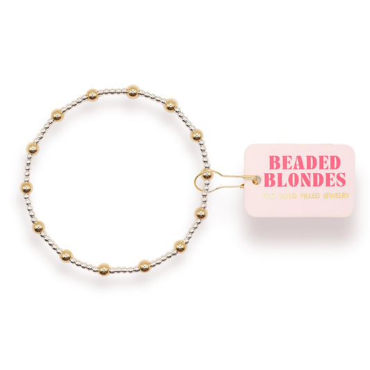 June in Silver with Gold Bracelet