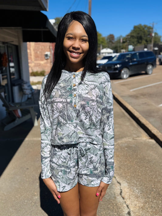 Camo Shorts Set