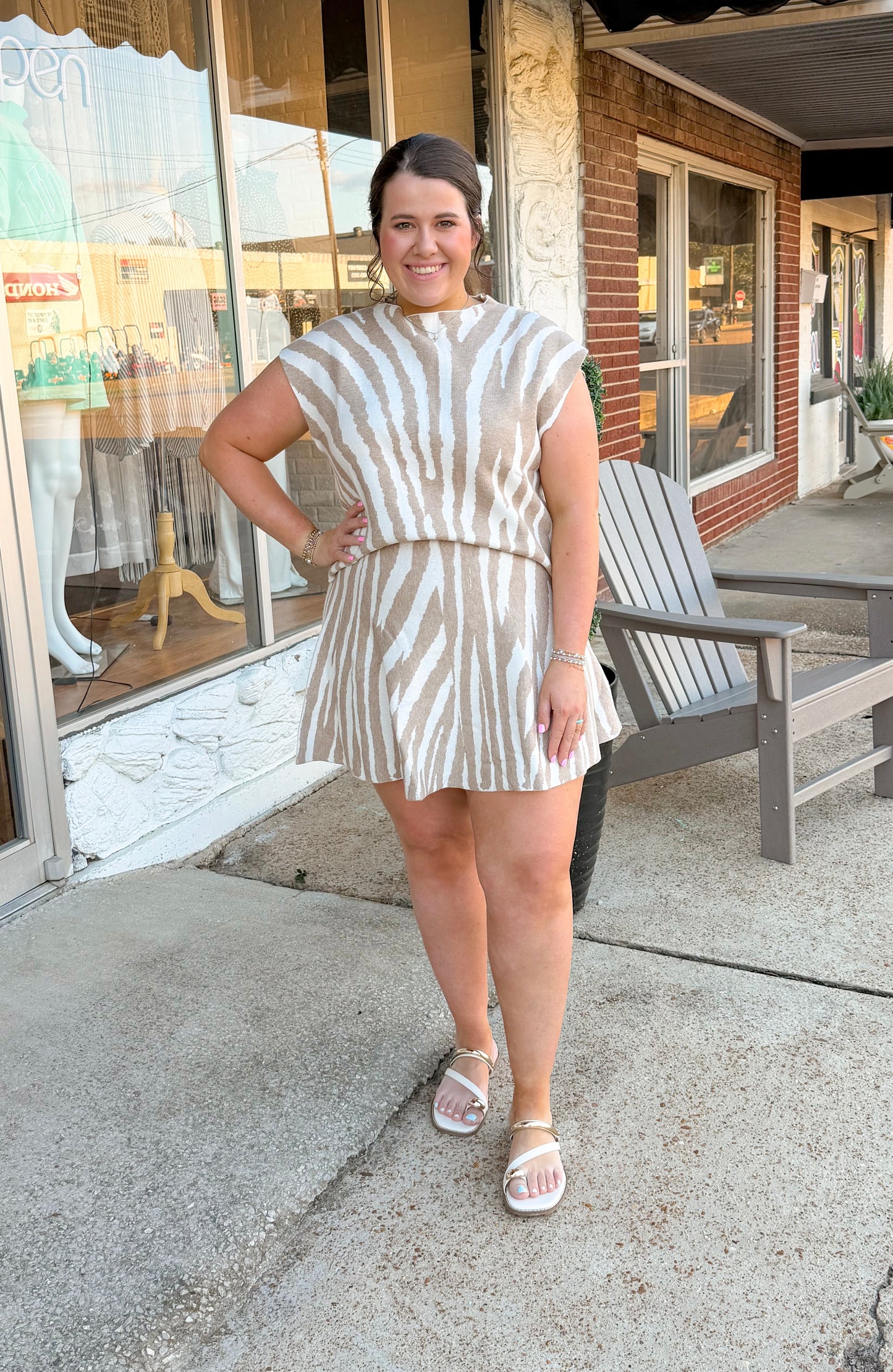 Zebra Skirt Set