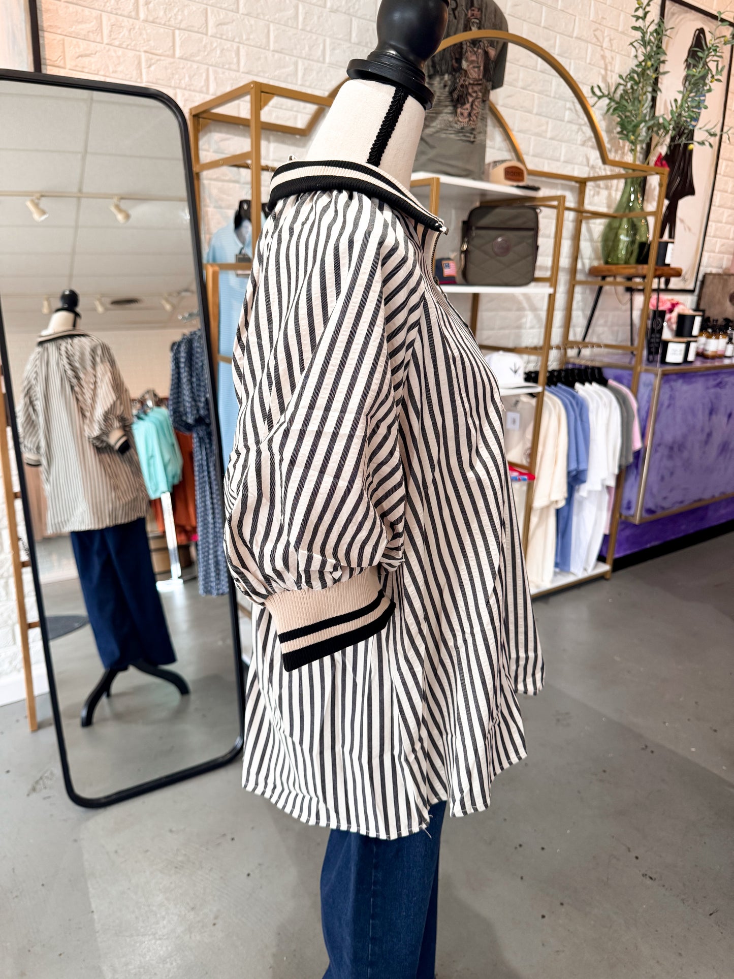 Sophia Stripe Top-Plus