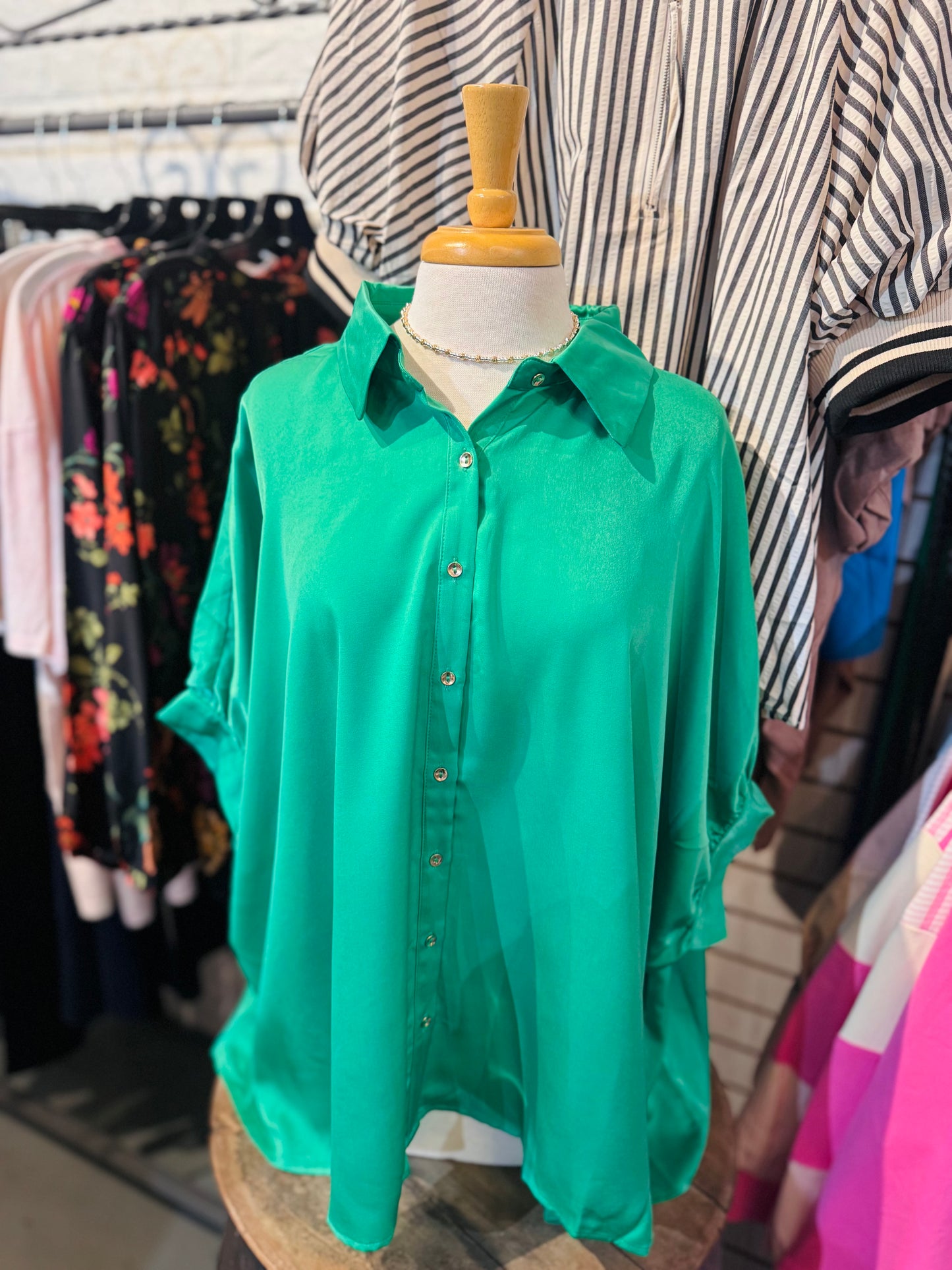Satin Blouse-Plus