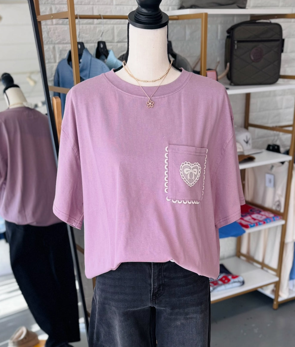 Scalloped Pocket Tee