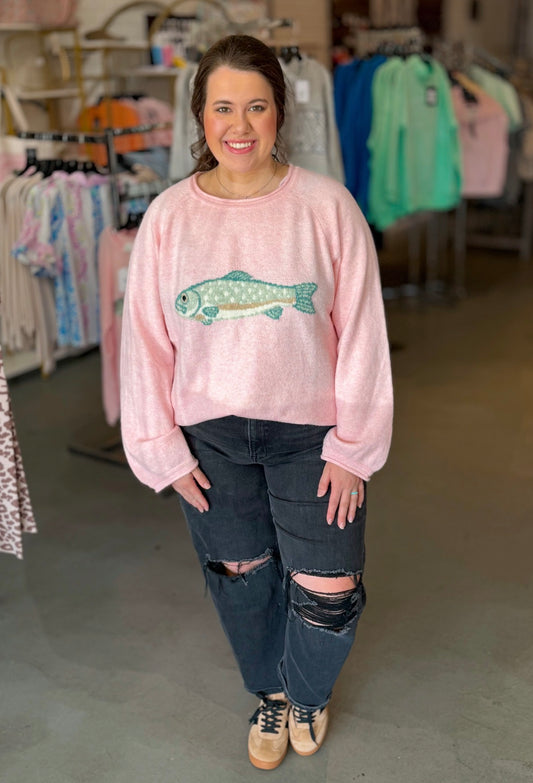 Pink Fish Sweater