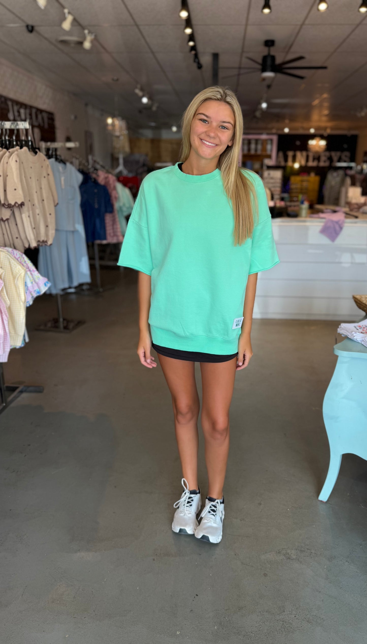 Lulu Mac Seafoam Terry Cloth Top