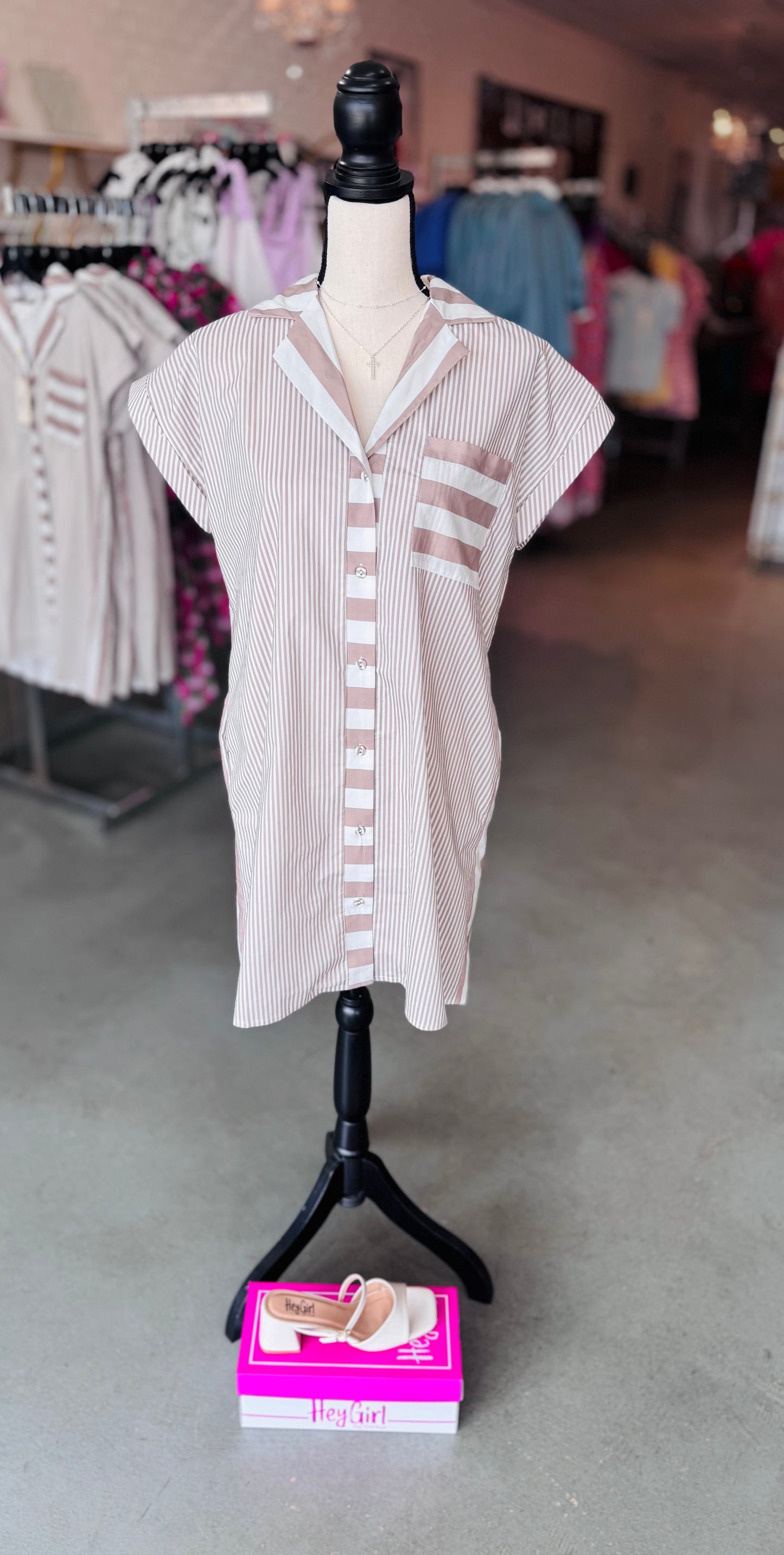 Neutral Honey Mini Dress