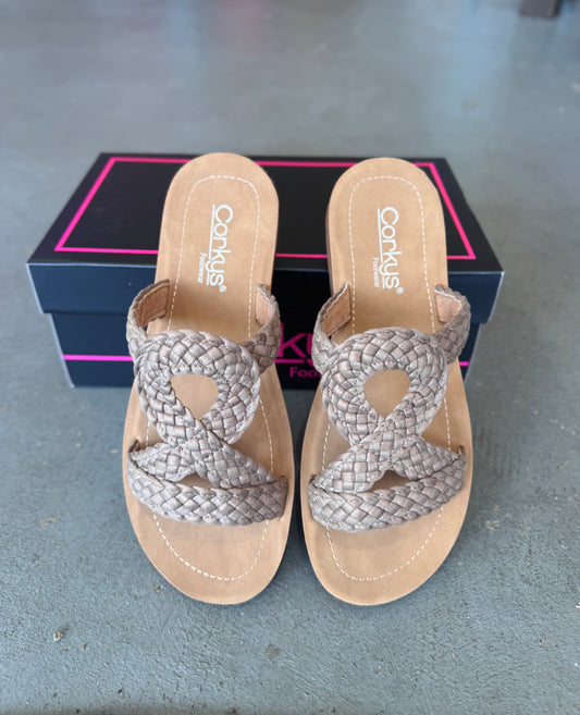 Tan Braided Sandal