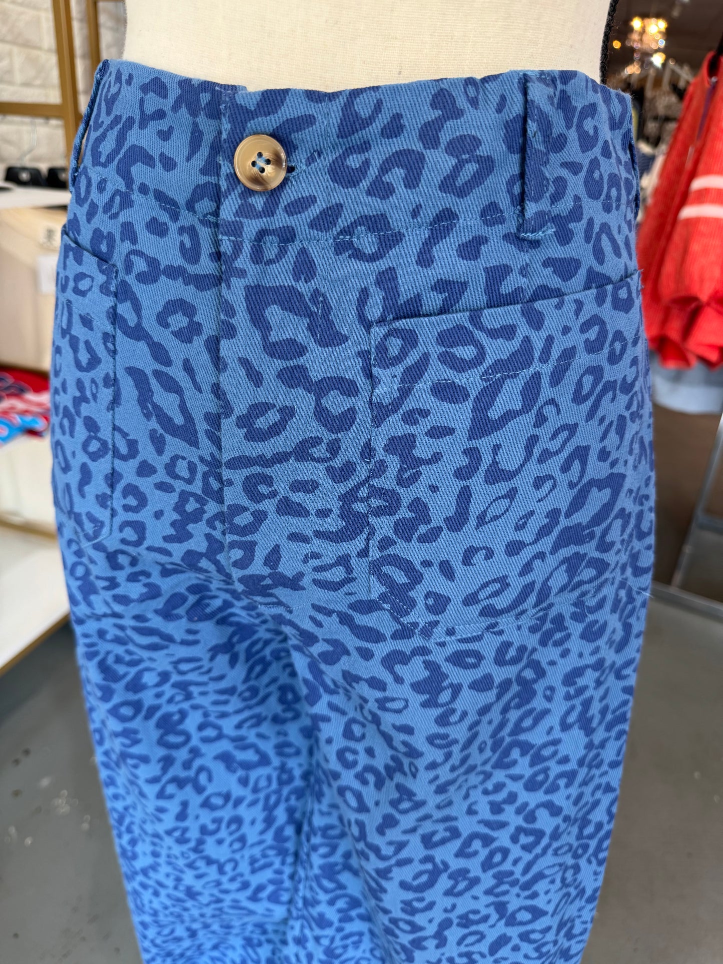 Blue Leopard Pants