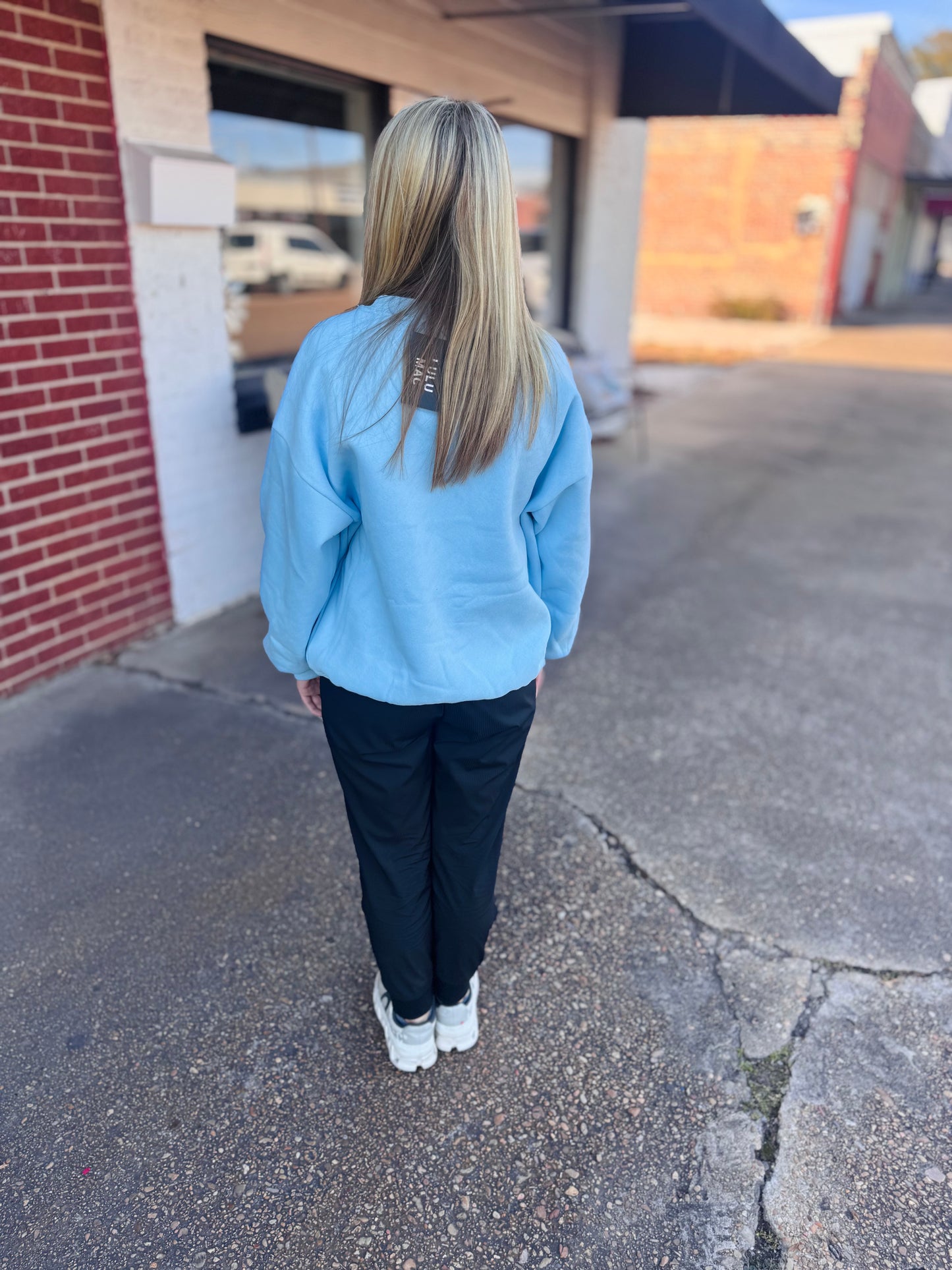 Powder Blue/Red Lulu Mac Sweatshirt
