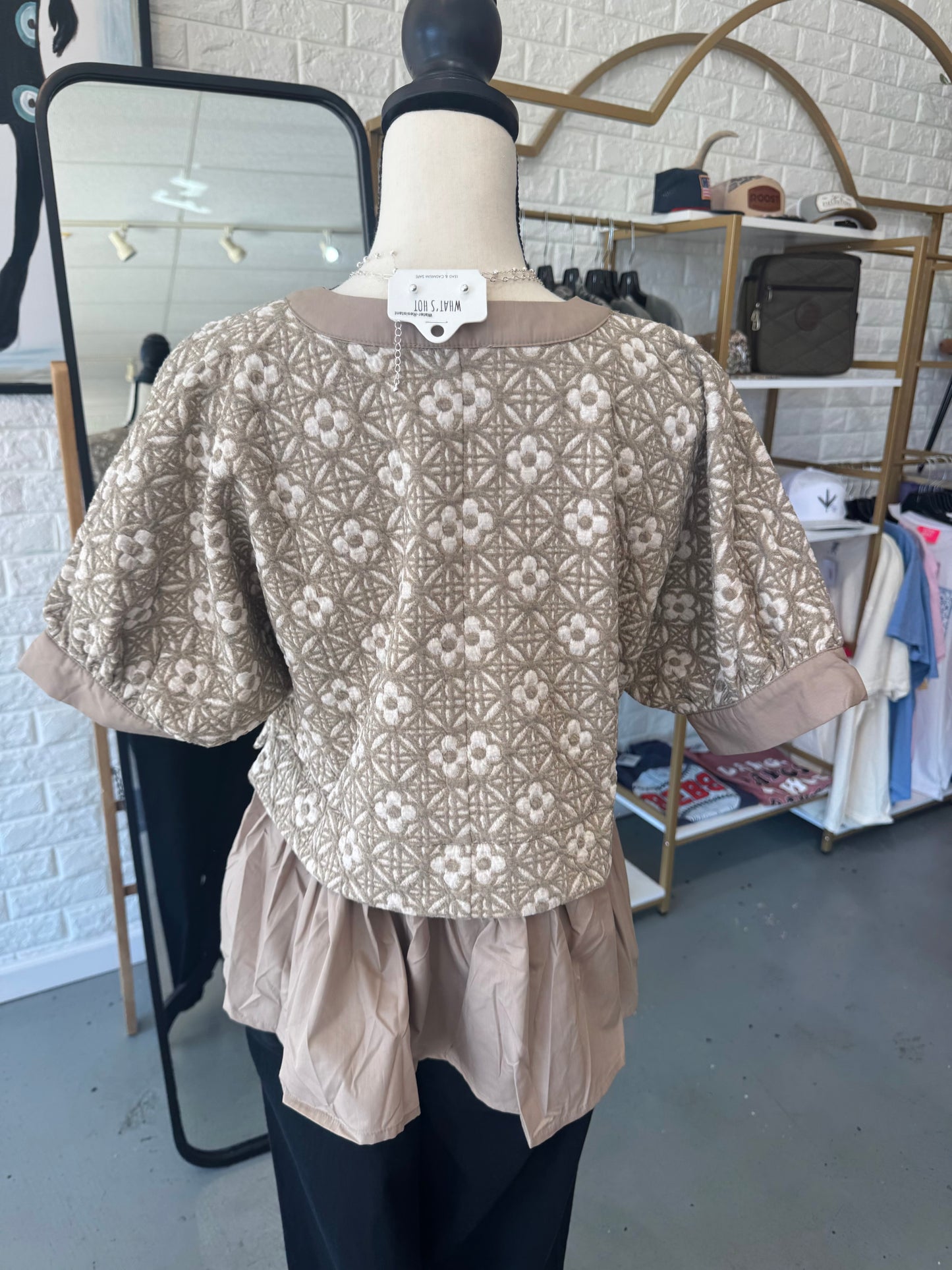 Floral Mocha Top