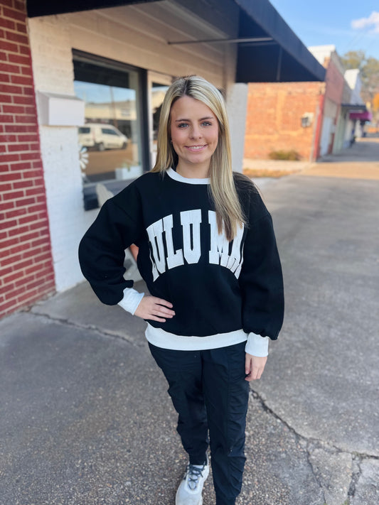 Black/White Lulu Mac Sweatshirt
