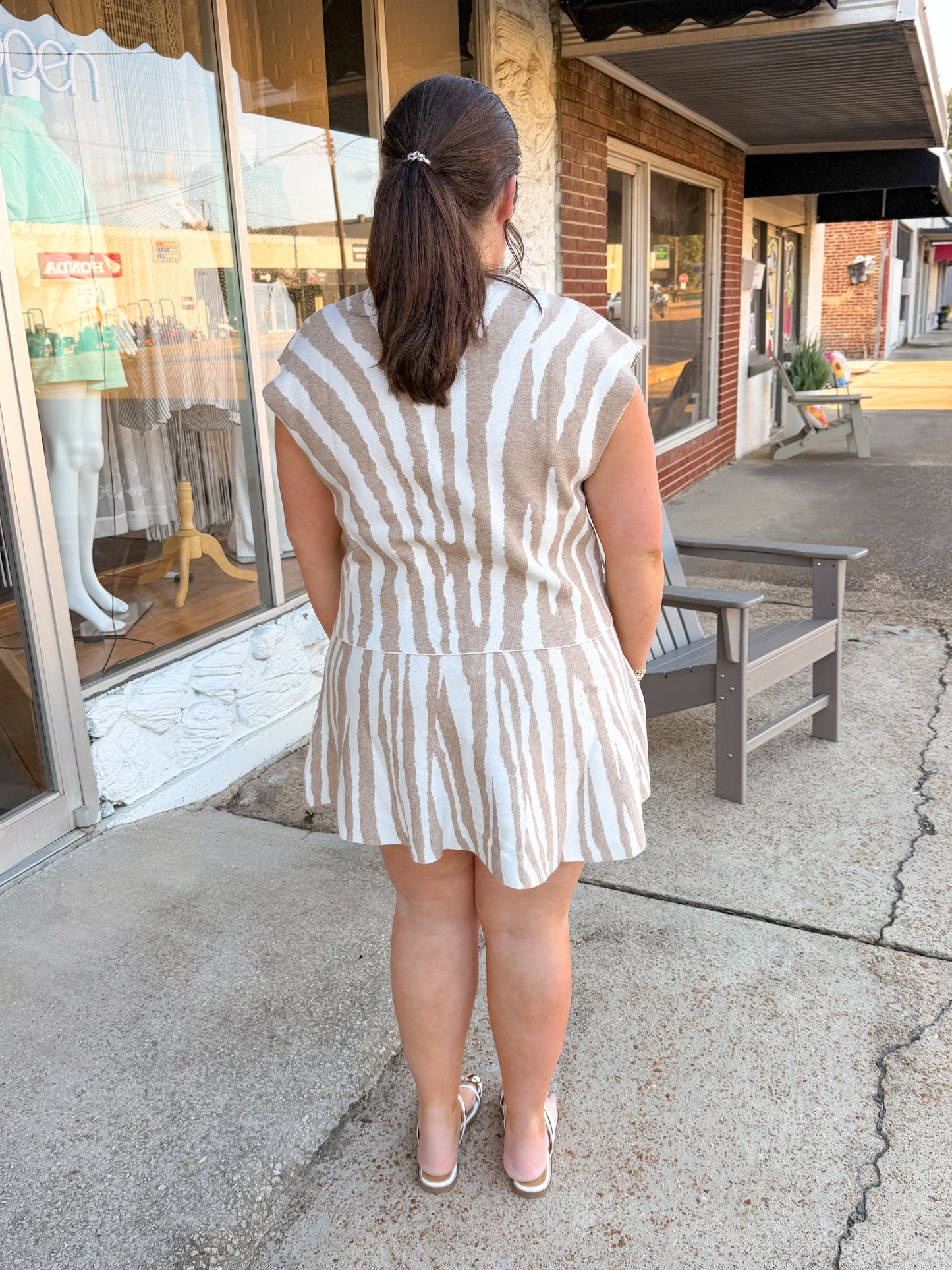 Zebra Skirt Set