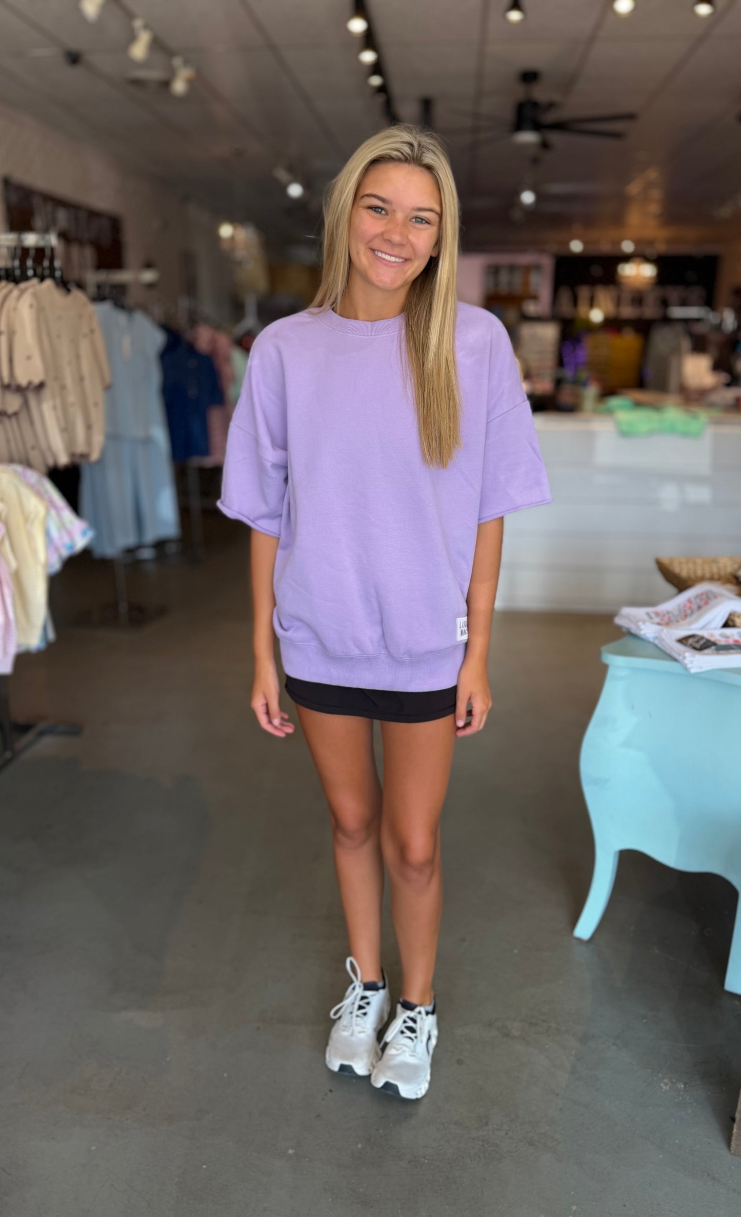 Lulu Mac Lavender Terry Cloth Top