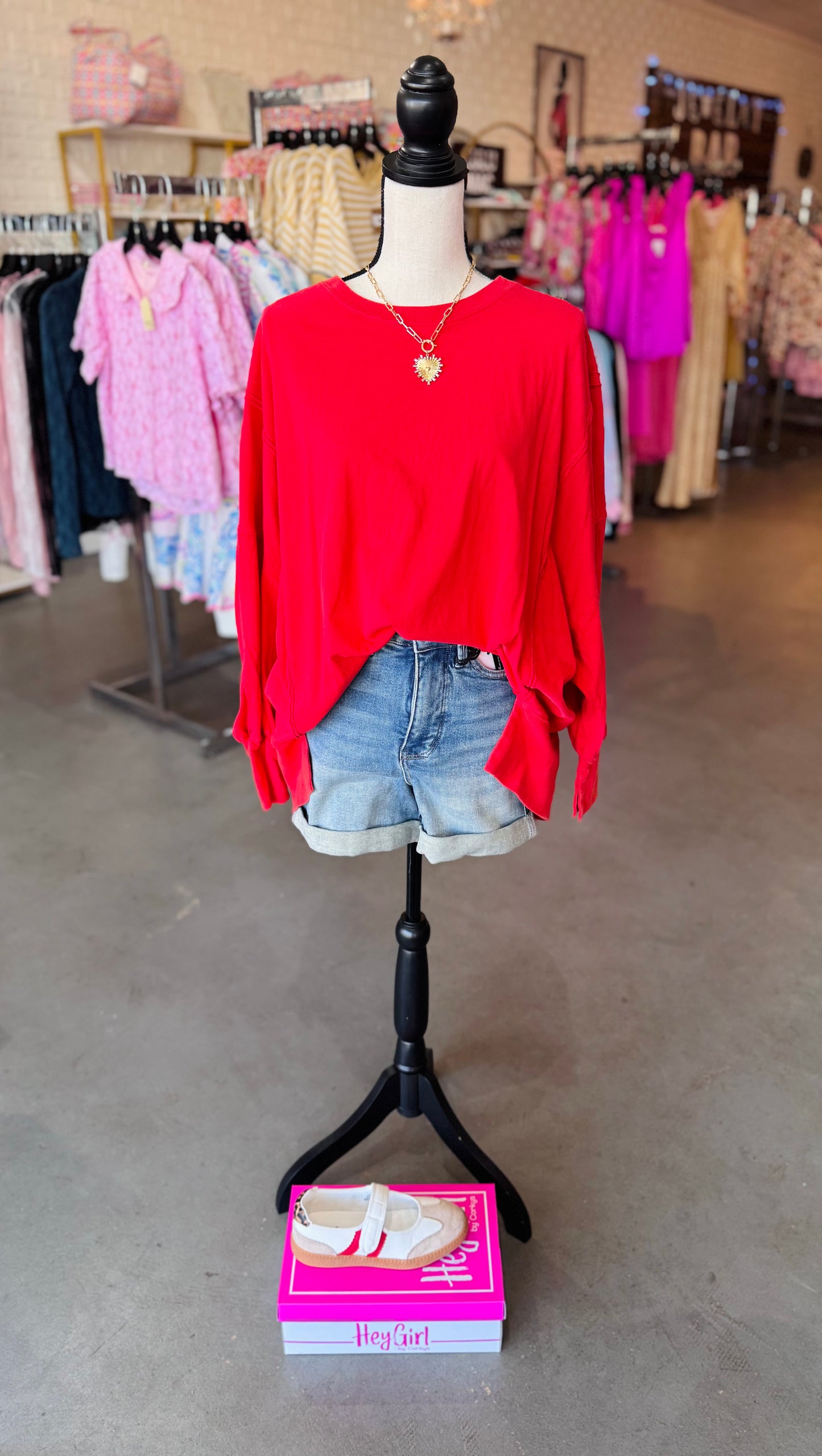 Red Hot Relaxed Top