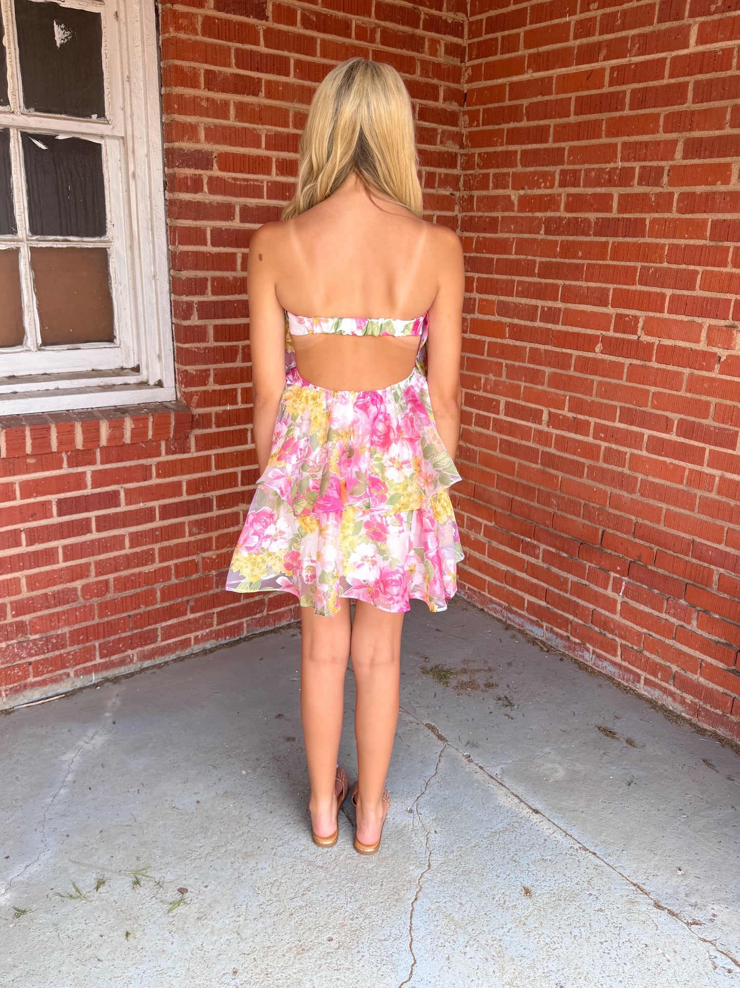 Floral Ruffle Mini Dress