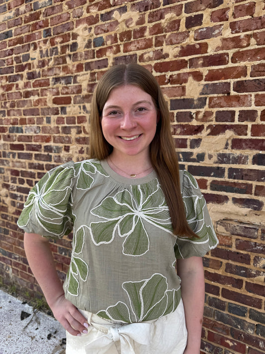 Floral Embroidery Top