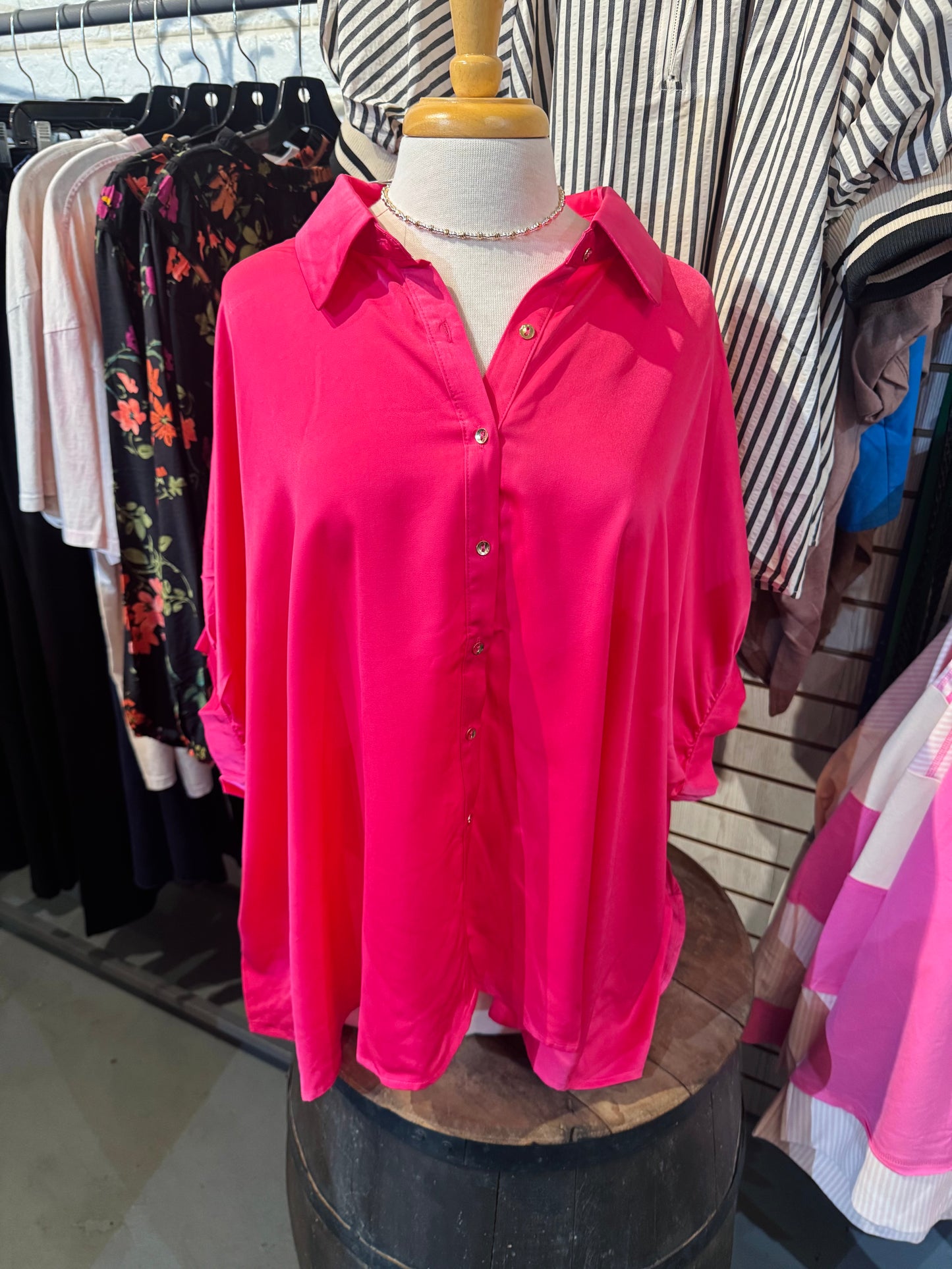 Satin Blouse-Plus