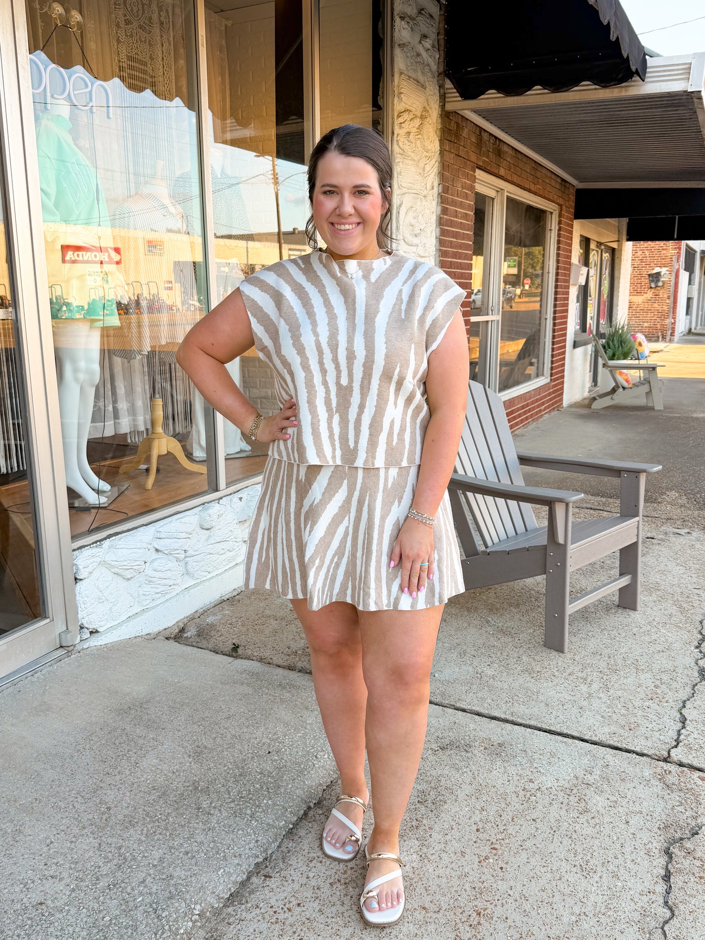 Zebra Skirt Set