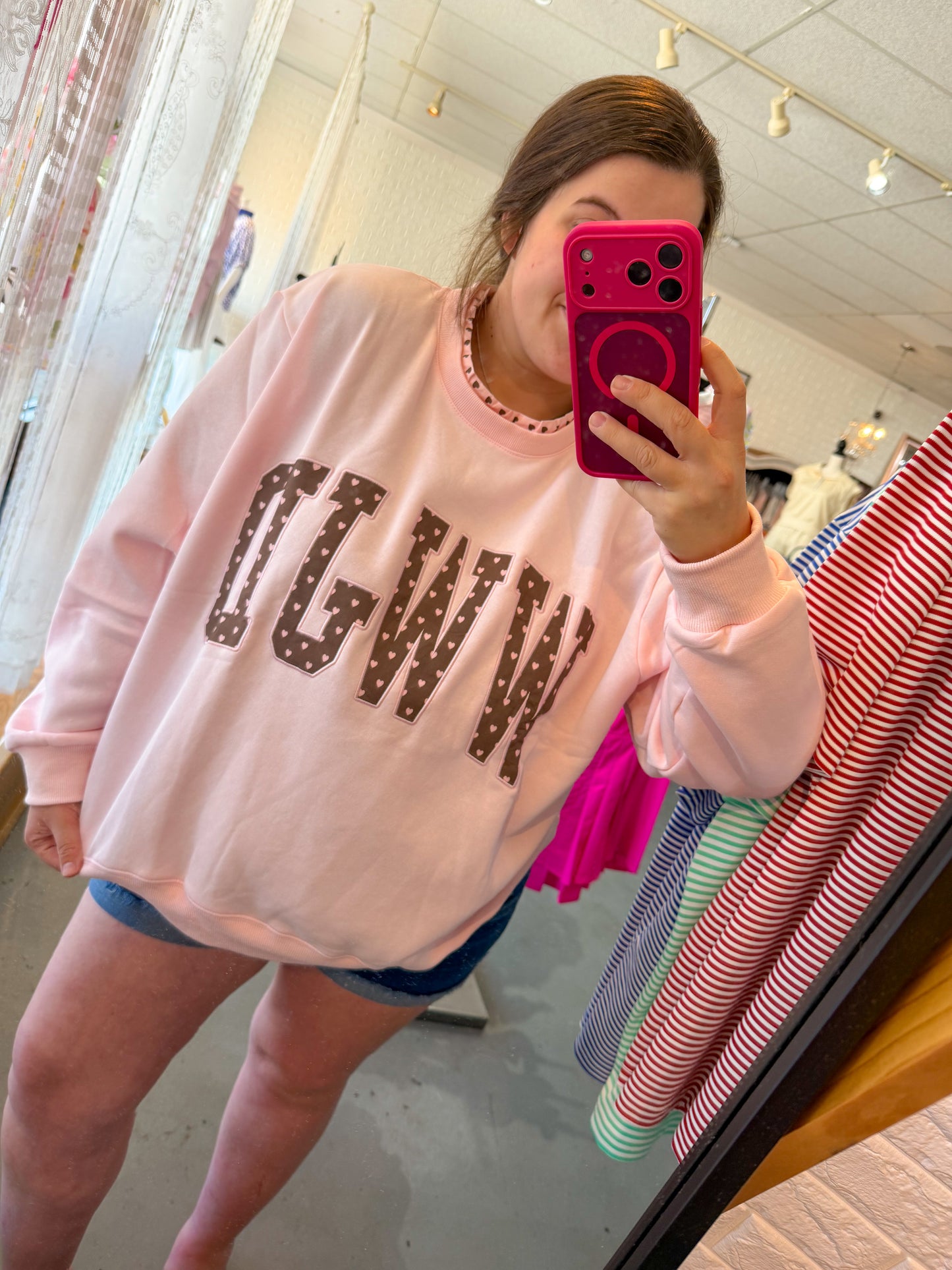 Pink WWJD Sweatshirt