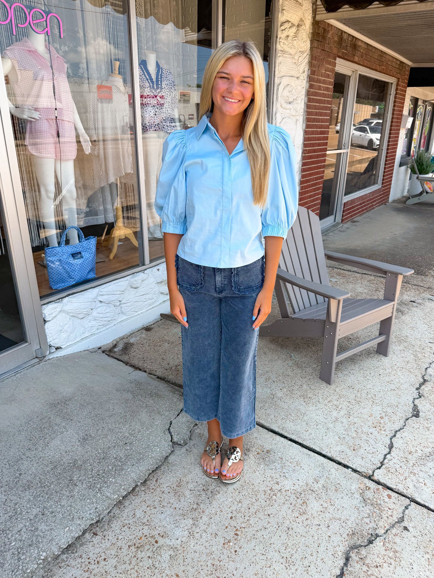 Powder Blue Top