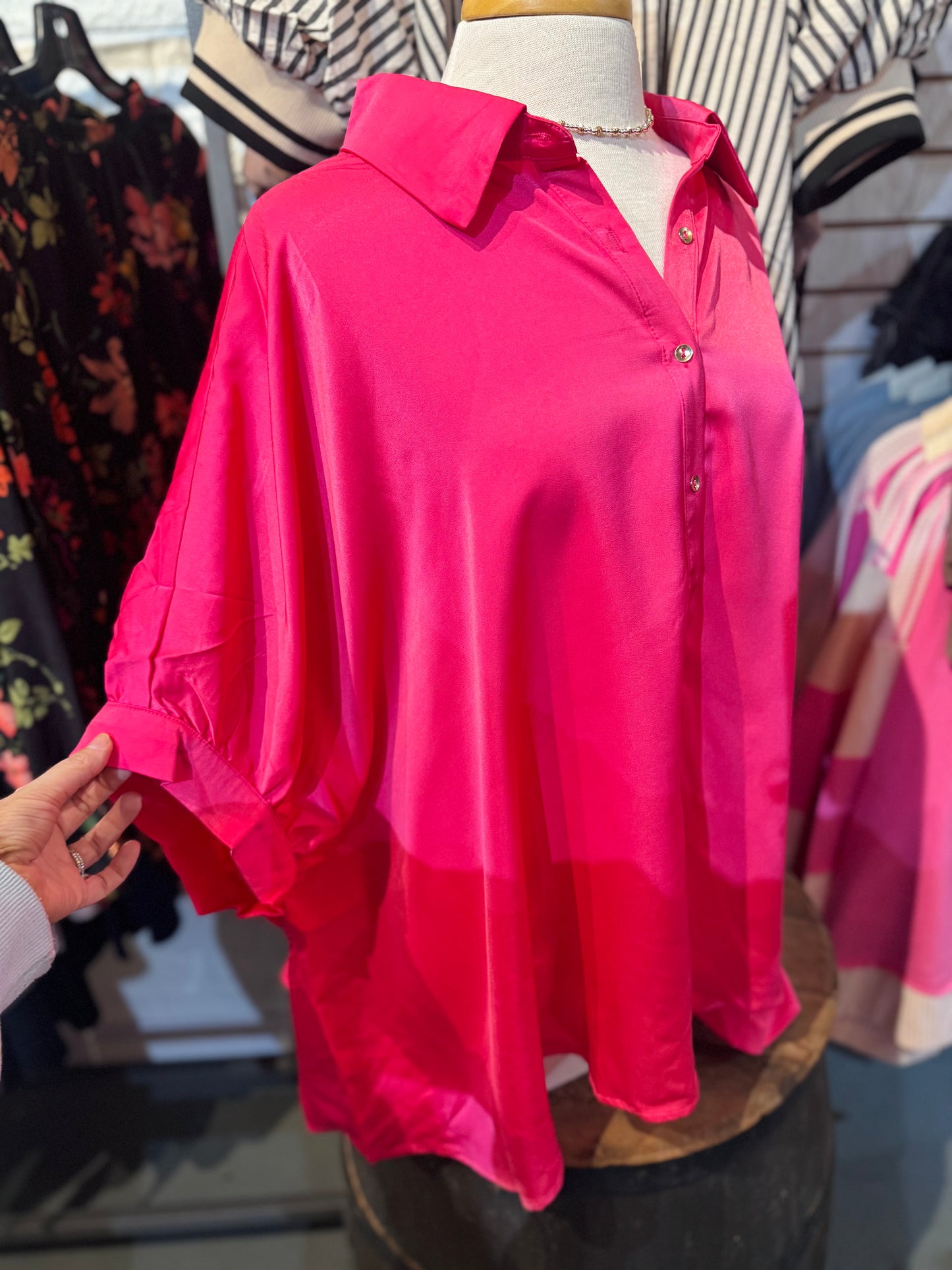 Satin Blouse-Plus