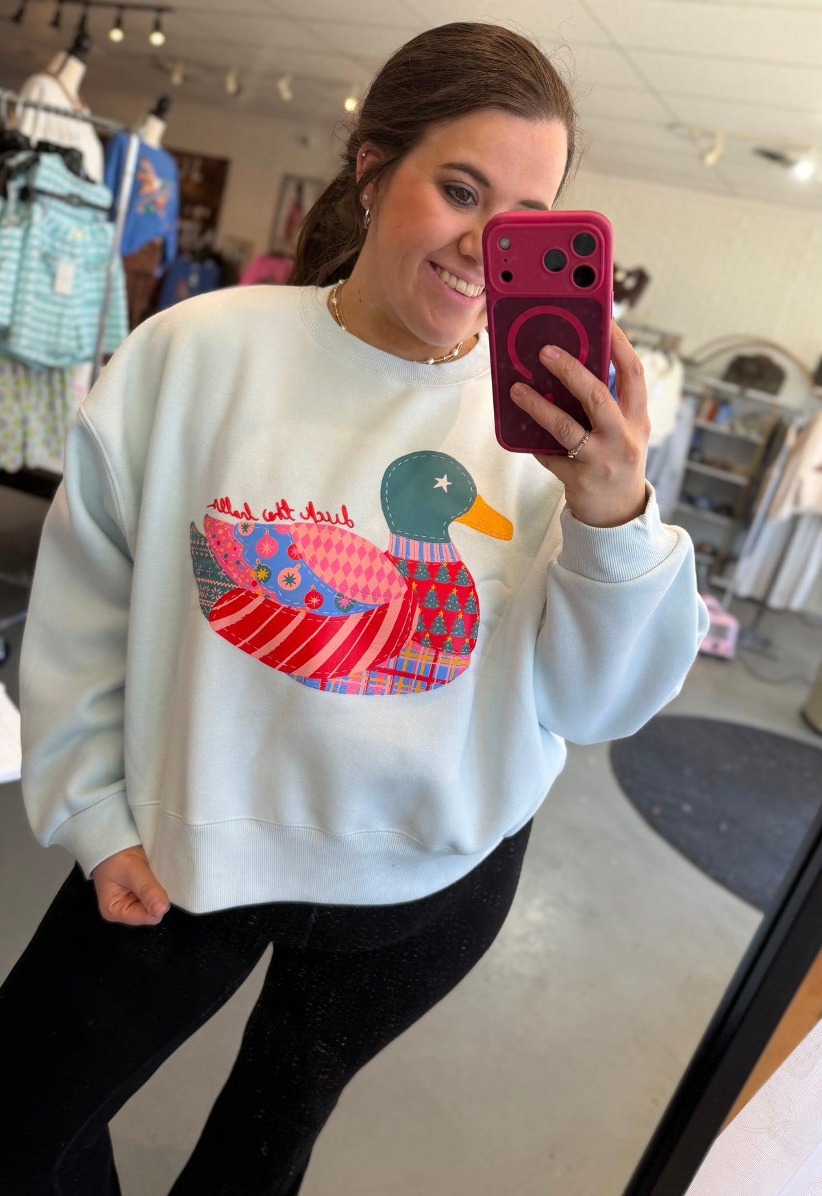 Duck The Halls Crop Sweatshirt
