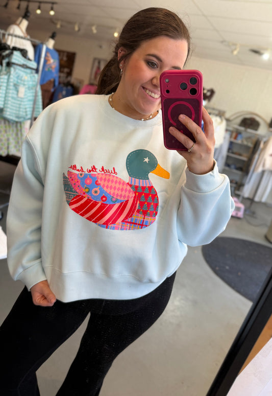 Duck The Halls Crop Sweatshirt