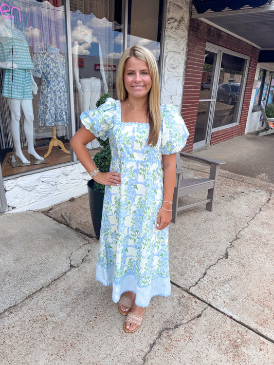 Blue Hydrangeas Dress