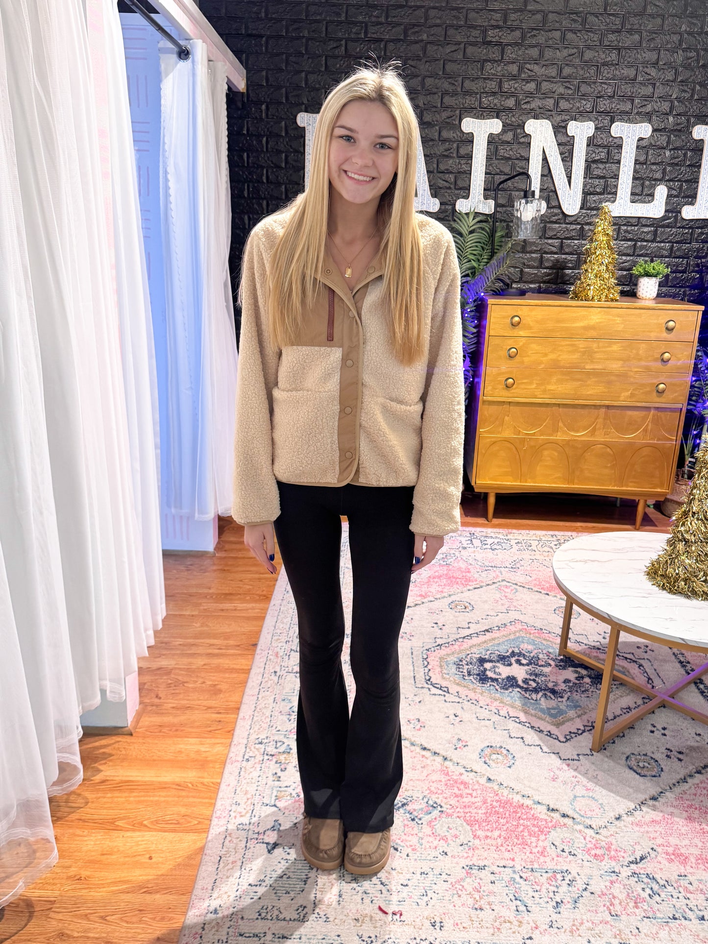 Beige Fleece Jacket