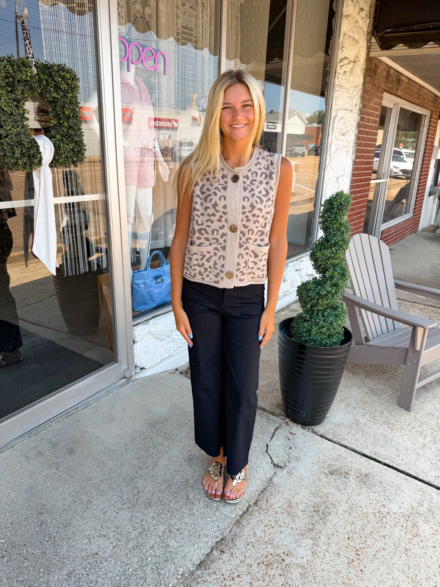 Cheetah Thoughts Sweater Vest