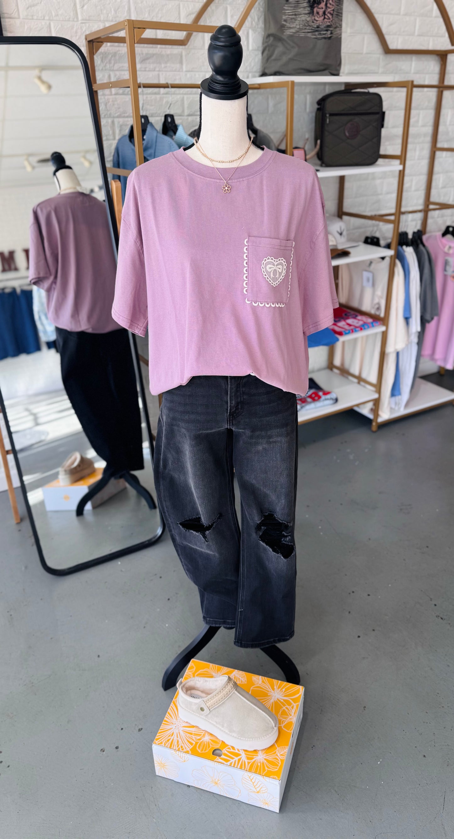 Scalloped Pocket Tee