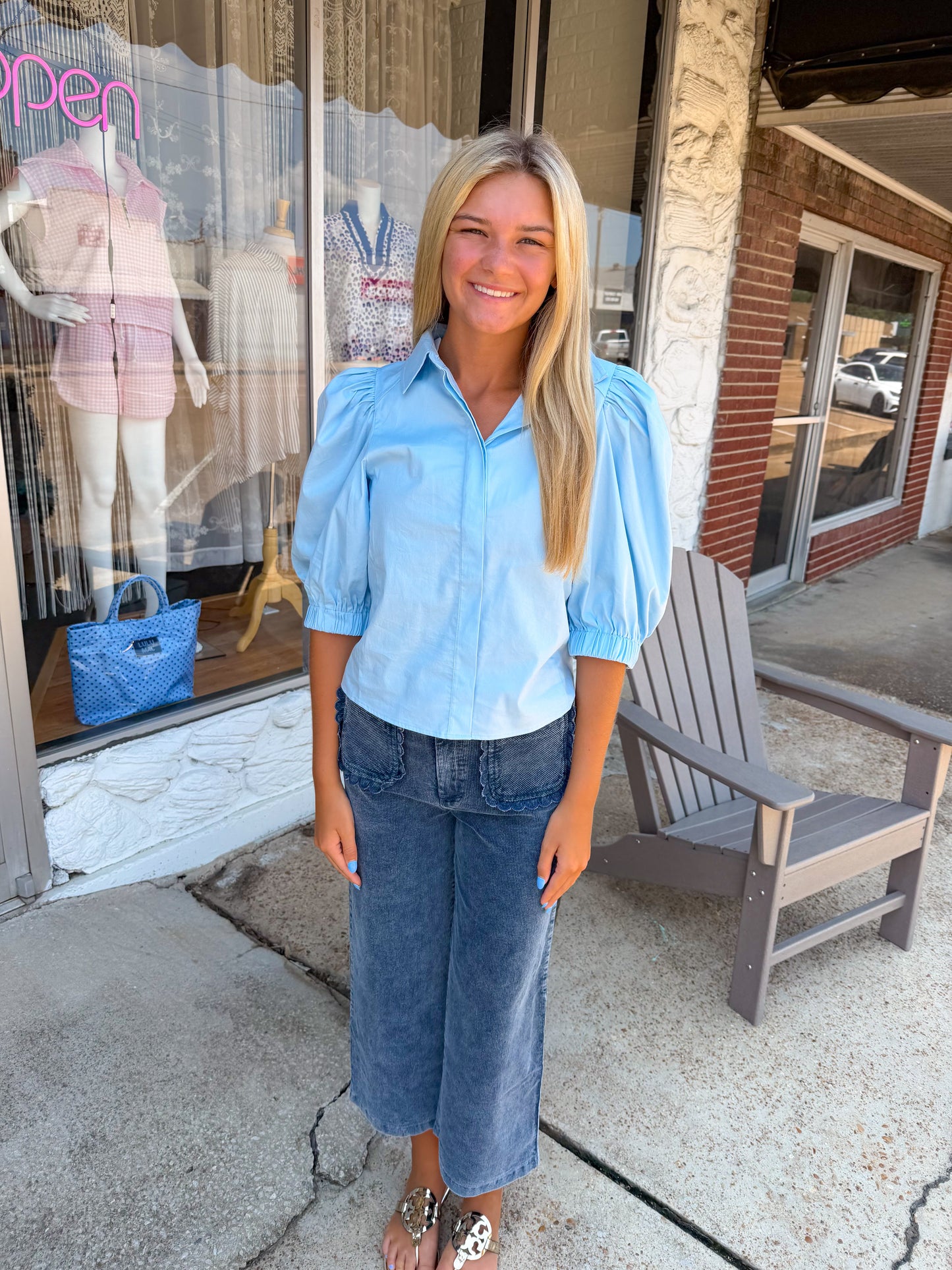 Powder Blue Top