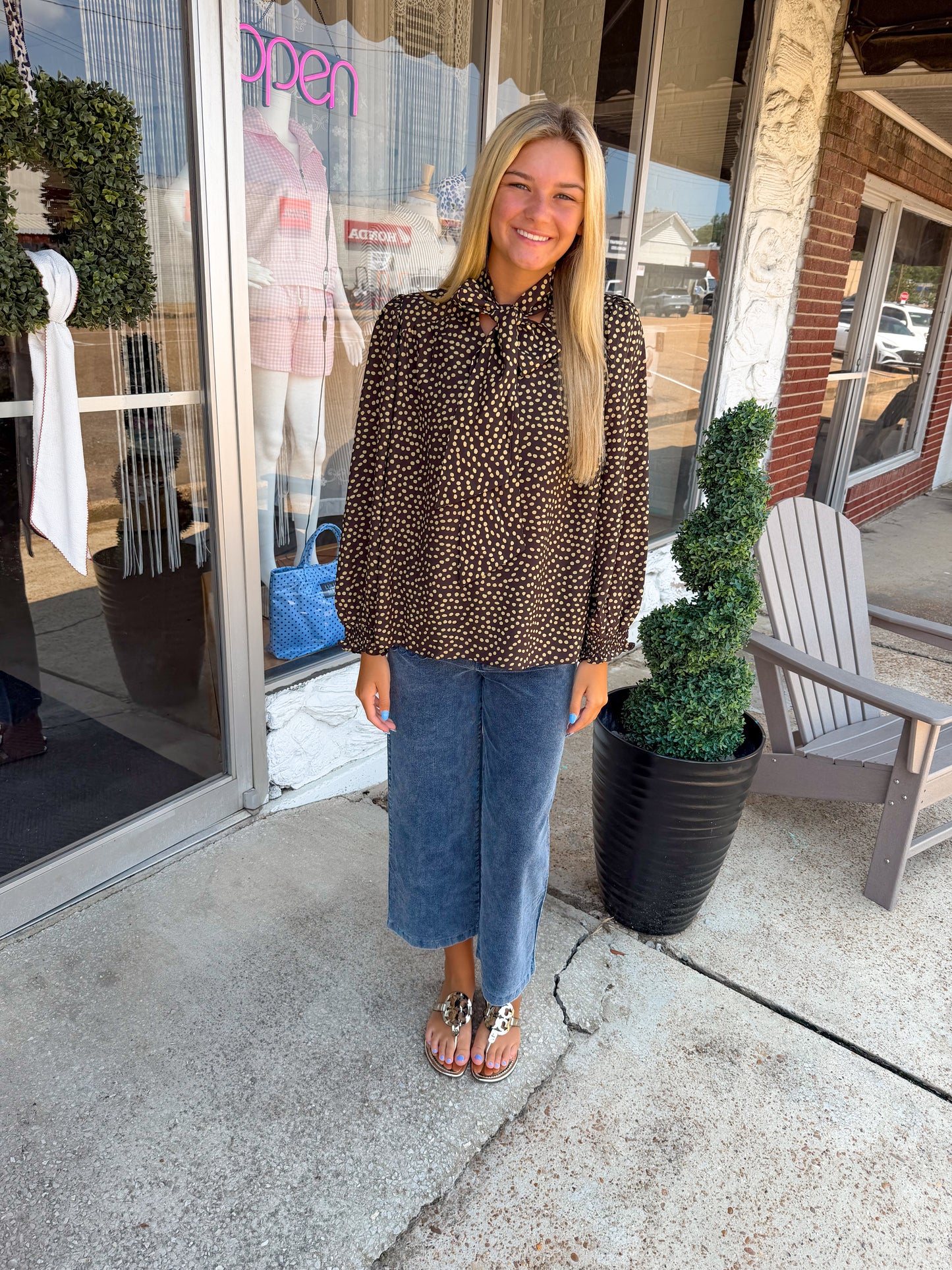 Timeless Polka Dot Blouse