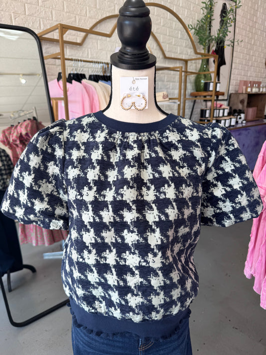 Houndstooth Top