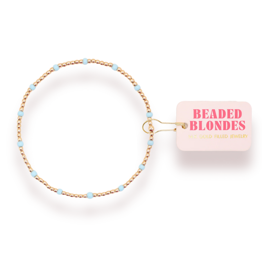 Powder Blue Dainty Bracelet -Extended