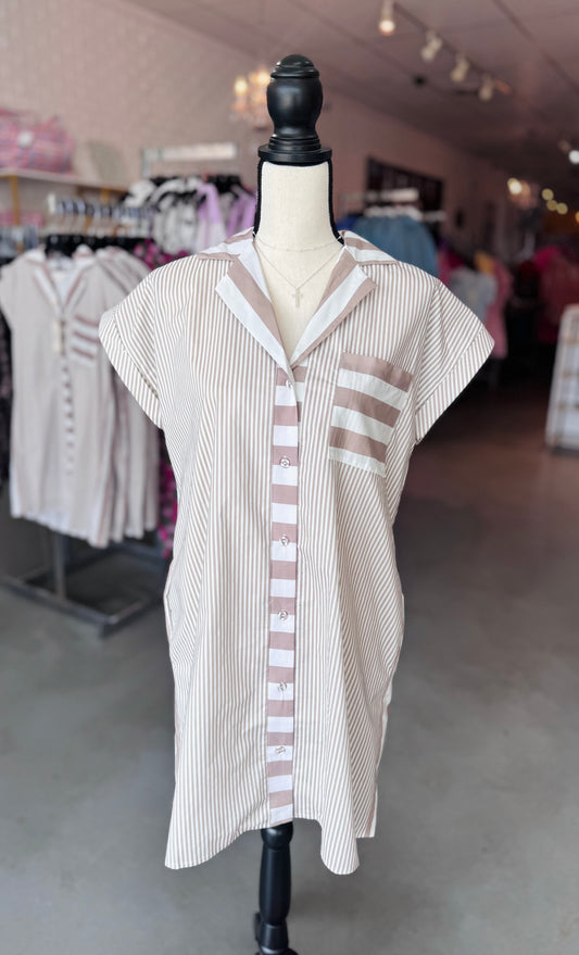 Neutral Honey Mini Dress
