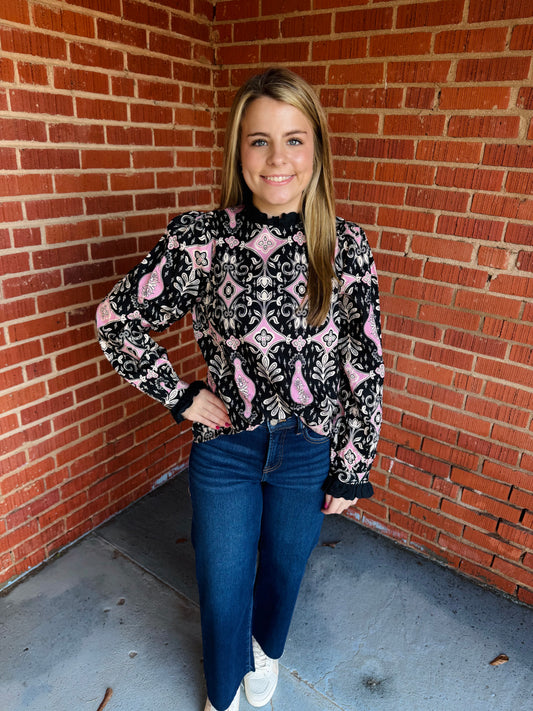 Midnight Bloom Top